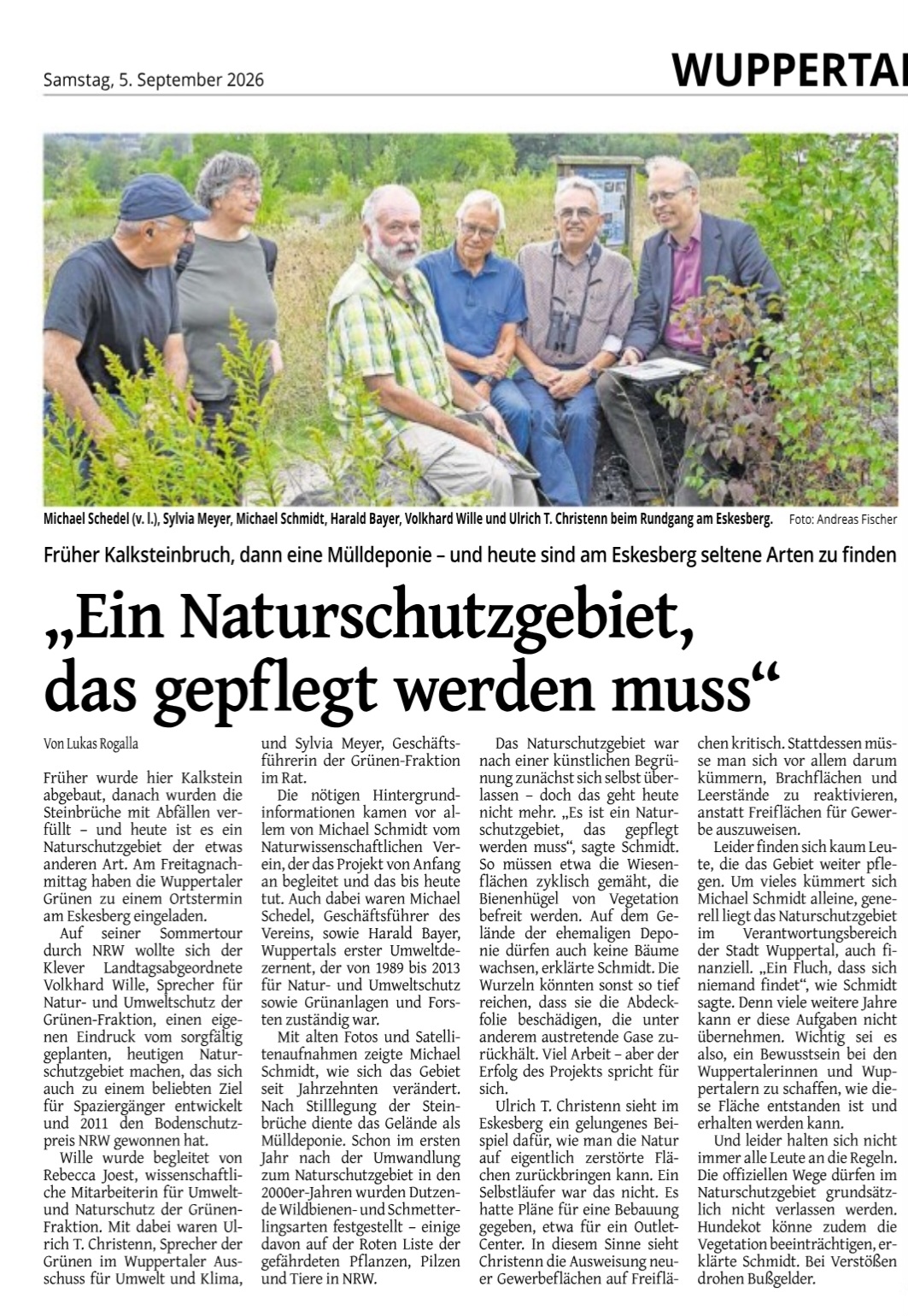 Ein Naturschutzgebiet, das gepflegt werden muss